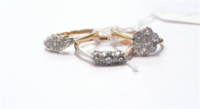 Lot 52 - Three diamond rings