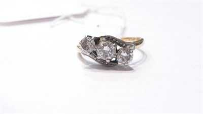 Lot 53 - A three stone diamond ring