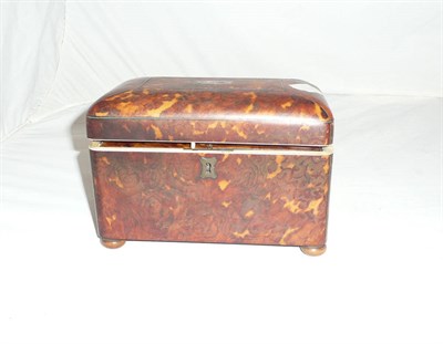 Lot 92 - Tortoiseshell tea caddy