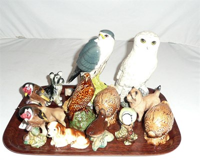 Lot 97 - Tray of Beswick and other bird figures