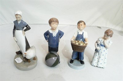 Lot 99 - Four various Copenhagen figures - no's 528, 3542, 3539 and 4532