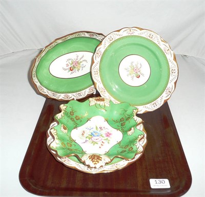 Lot 130 - Three Copeland Spode dishes and two other pieces