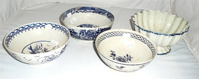 Lot 141 - Four 18th century pearlware bowls