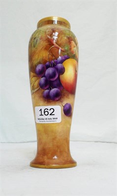 Lot 162 - Royal Worcester vase - fruit painted by Price