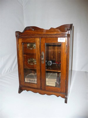 Lot 205 - Late Victorian smoker's cabinet and contents