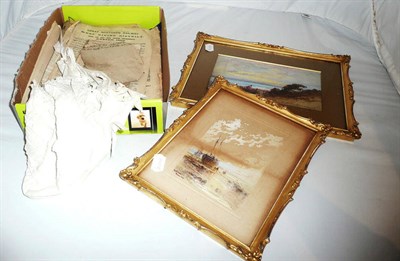 Lot 212 - Musical photo album, Great Northern Railway telegraph message book, two Victorian bonnets and...