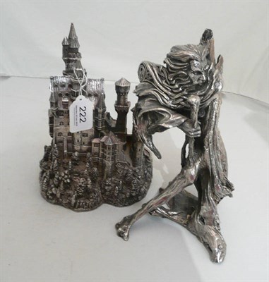 Lot 222 - Silver filled tree man and castle (2)