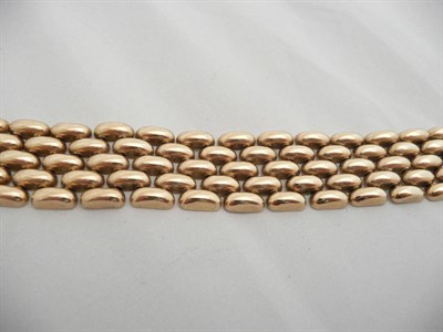 Lot 235 - A 9ct gold brick link bracelet