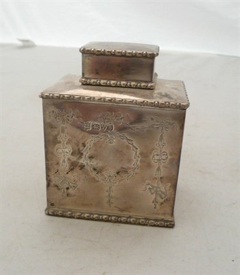 Lot 244 - Silver tea caddy