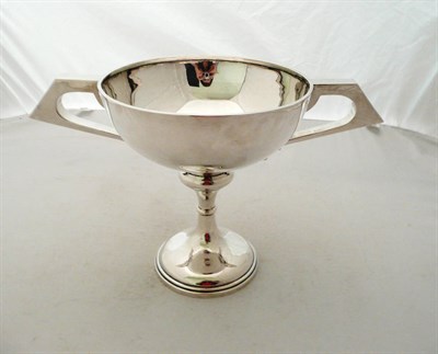 Lot 258 - A silver double handled cup