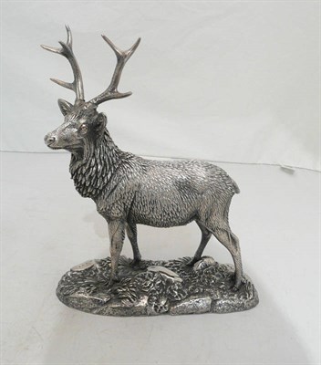 Lot 265 - A silver filled figure of a stag