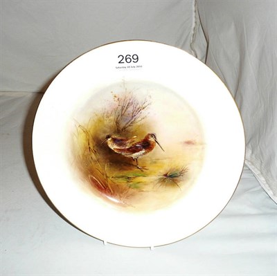 Lot 269 - A Royal Worcester plate "Snipe", by James Stinton