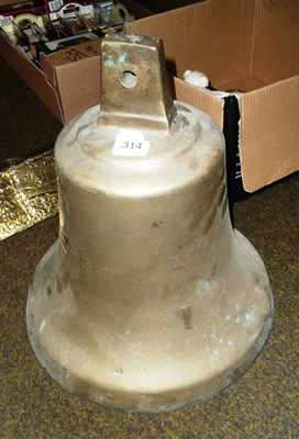 Lot 314 - Large brass ships' bell