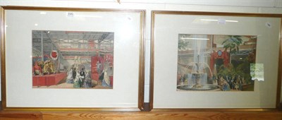 Lot 330 - Set of four gilt framed hunting prints and four colour prints of Victorian interior scenes...