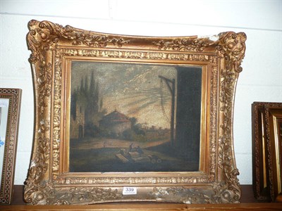 Lot 339 - A 19th century oil on canvas