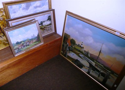 Lot 347 - Three landscape oil pictures signed 'Ormarod' and three other oils signed G Andersen, Ken...