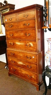 Lot 354 - Georgian mahogany chest on chest