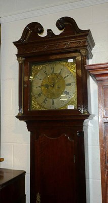 Lot 355 - A oak longcase clock with brass dial inscribed Jeremiah Standring, Bolton