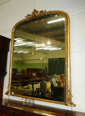 Lot 357 - A Victorian arch-top mirror 55 inches high x 48 inches wide