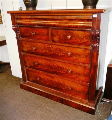 Lot 359 - Victorian Scotch mahogany five height chest of drawers