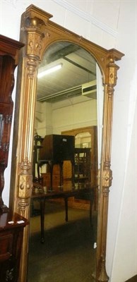 Lot 374 - A 19th century gilt framed pier glass