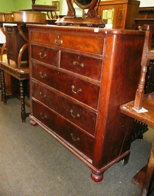 Lot 391 - Victorian mahogany five height chest of drawers