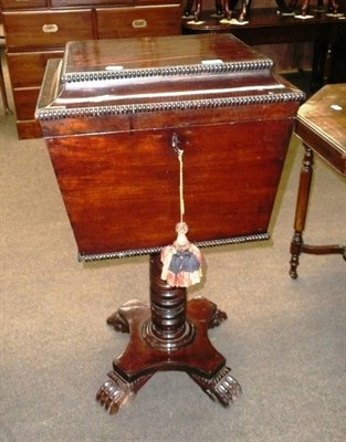 Lot 412 - A 19th century mahogany cellarette on stand