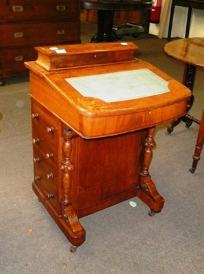 Lot 414 - A Victorian walnut davenport