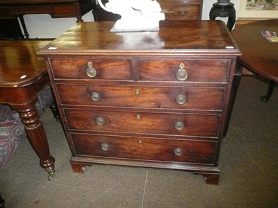 Lot 418 - A George III mahogany four height chest