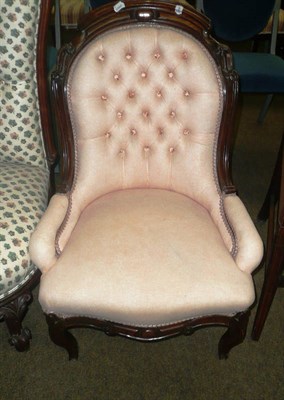 Lot 442 - A rosewood-framed nursing chair