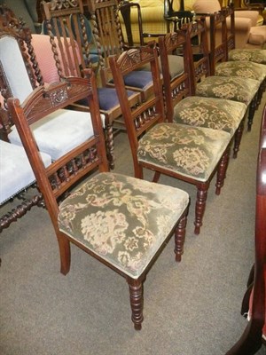 Lot 448 - Six Victorian dining chairs