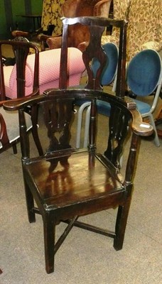 Lot 450 - A George III reading chair with associated upper section