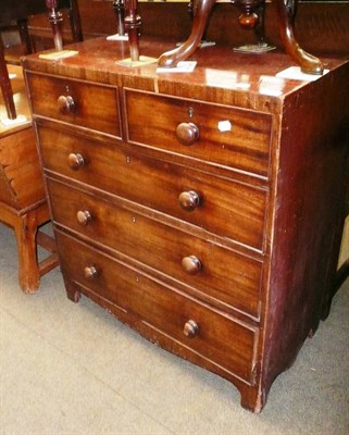 Lot 473 - A Georgian mahogany and pine chest of drawers