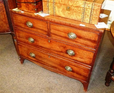 Lot 494 - A 19th century mahogany three height chest