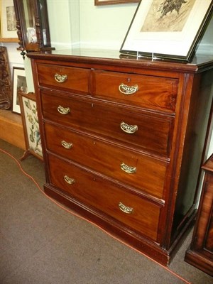 Lot 503 - An Edwardian walnut four height chest