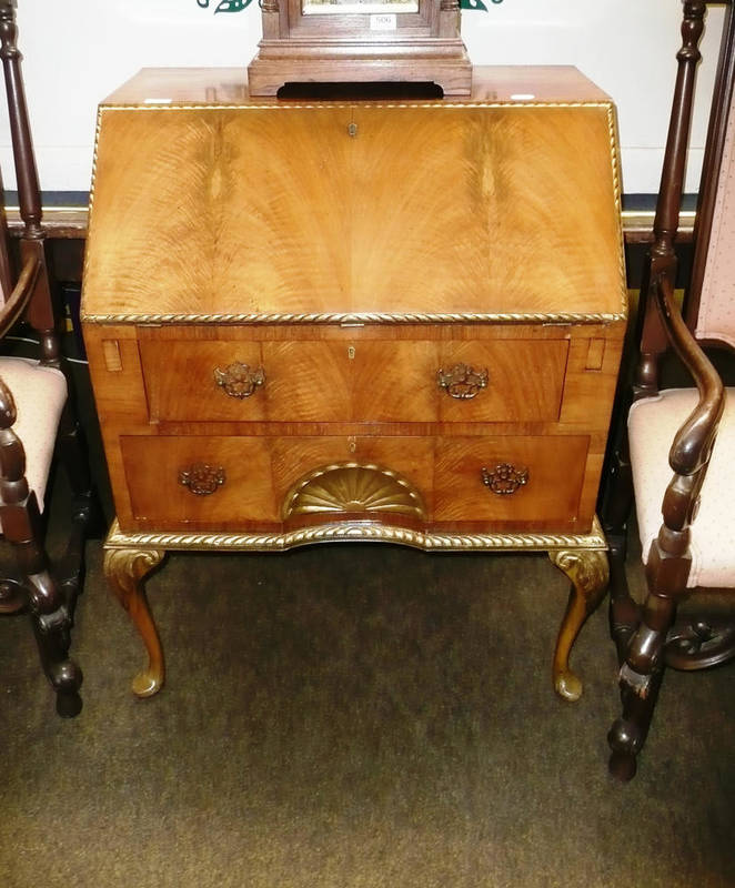 Lot 505 - A 1920's walnut bureau