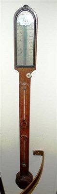 Lot 511 - Oak stick barometer, James How, London