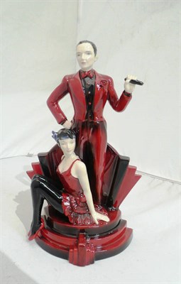 Lot 16 - Ritzy Duet' in ruby fusion (flambe) by Peggy Davies Ceramics