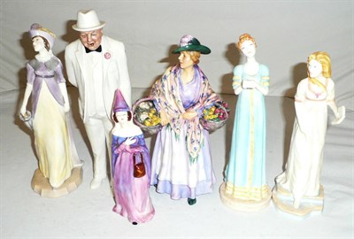 Lot 20 - Royal Worcester Jane Austin figures 'Lady Susan', 'Fanny Price' and 'Catherine Morland', Crown...