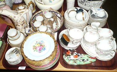Lot 23 - Two trays of decorative Continental ceramics including Russian 'Fairy Tale' plates, Dresden...