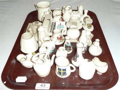 Lot 43 - Collection of crested china including seven Goss pieces