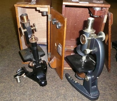 Lot 46 - Two cased microscopes - Prior and Beck