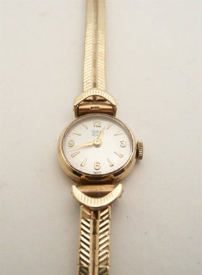 Lot 85 - A lady's 9ct gold 'Tudor' wristwatch