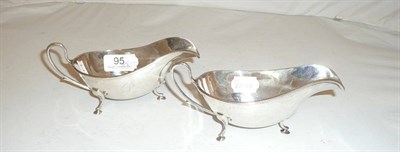 Lot 95 - A pair of silver sauce boats
