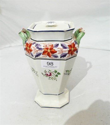 Lot 98 - A pearlware vase and cover