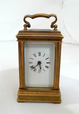 Lot 105 - Small brass-cased carriage clock