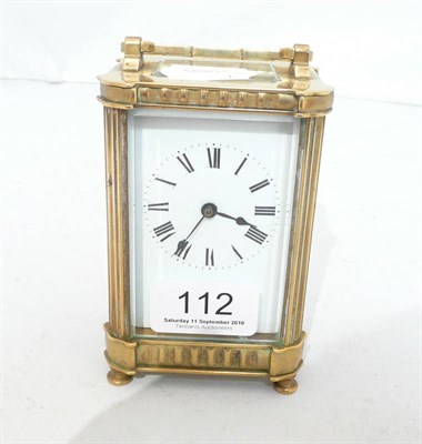 Lot 112 - Brass cased carriage clock