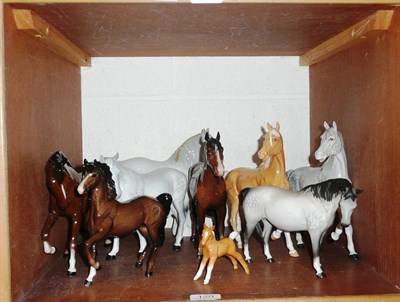Lot 120 - Eight Beswick horses and a foal