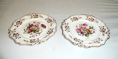Lot 152 - Pair Ridgway floral plates