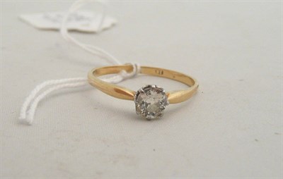 Lot 209 - A solitaire diamond ring with 18ct gold shank